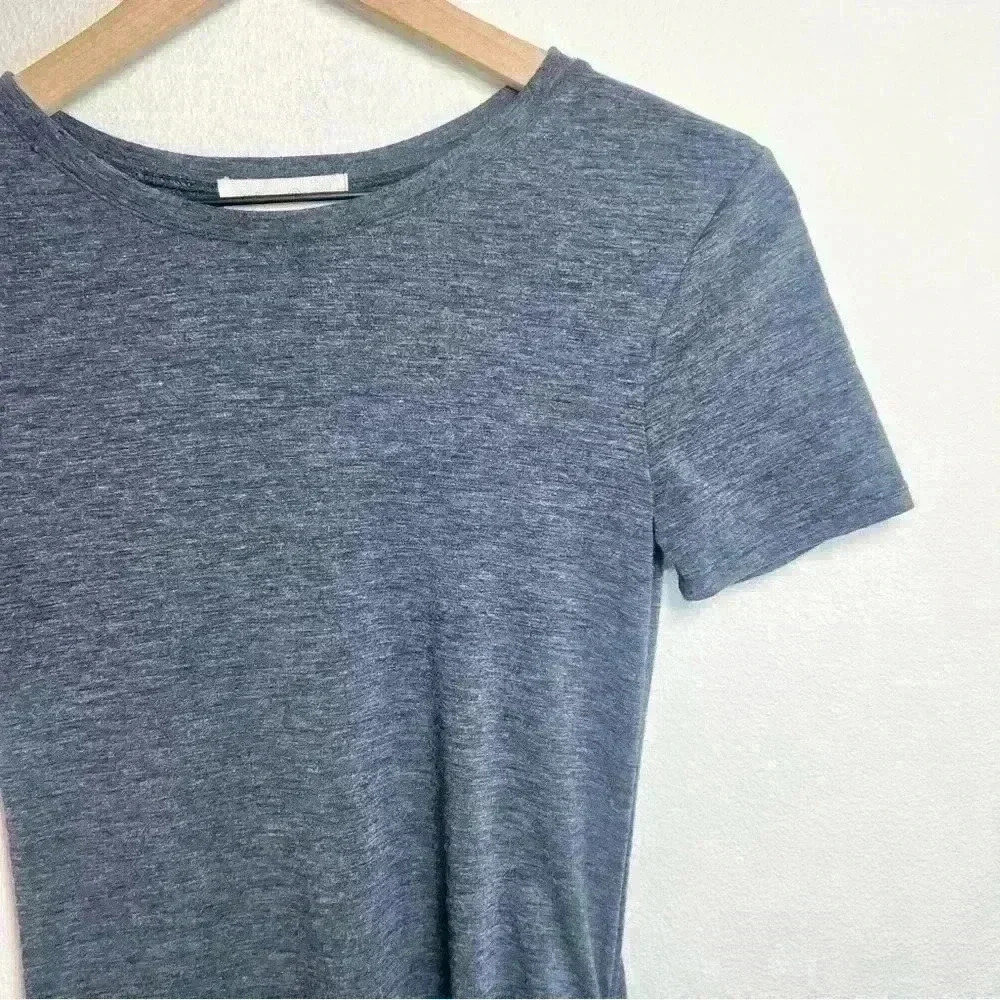 Treasure & Bond Side Ruched Body-Con Dress in Heathered Navy Blue Size XS - Picture 4 of 12